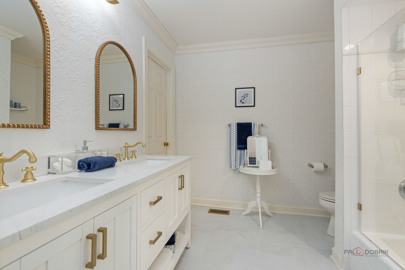 406 Kenmare Drive Burr Ridge, IL 60527 - Photo 17 of 27 a bathroom with a double vanity sink mirror and