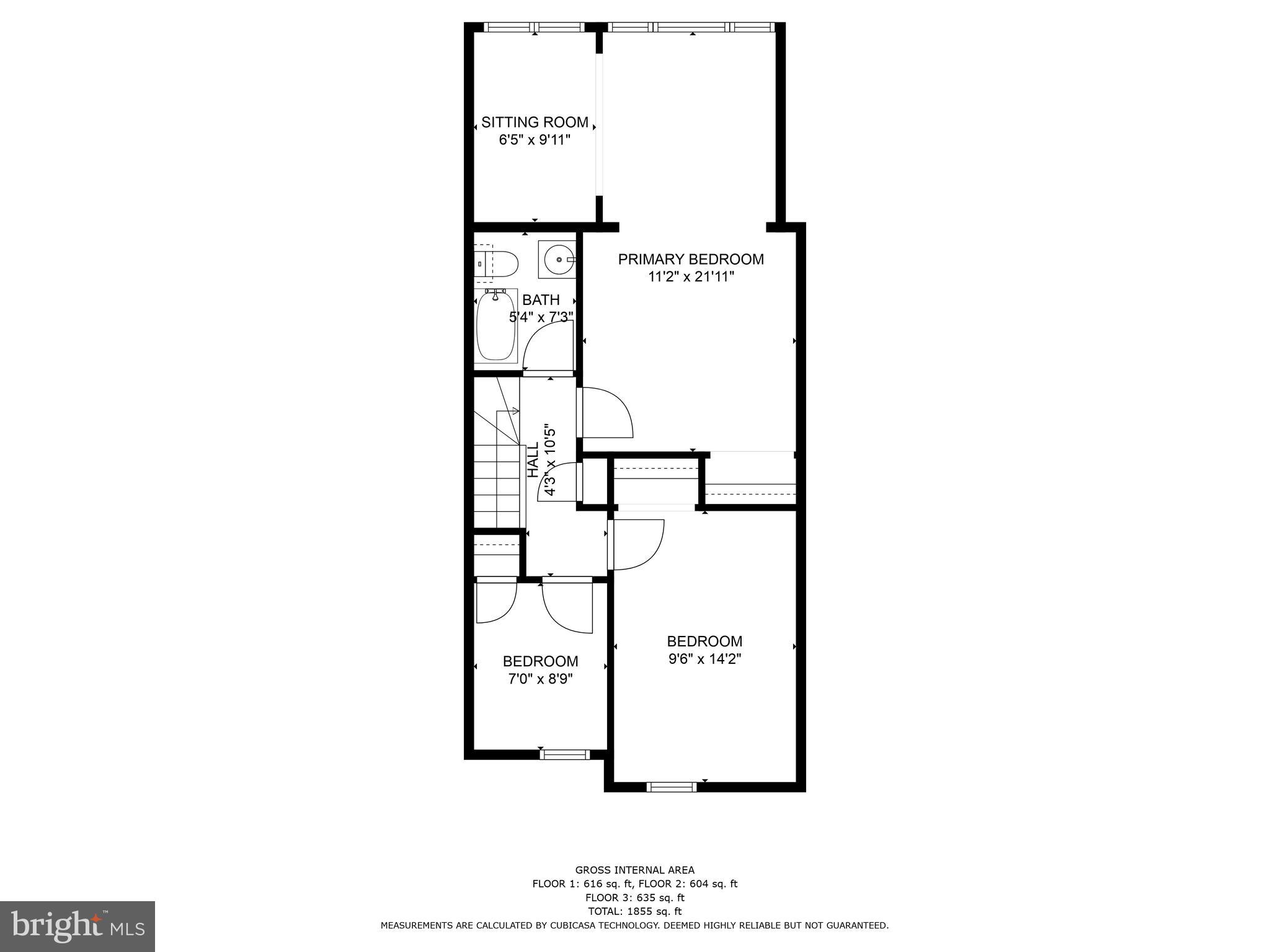 837 Decatur Street Northwest Washington, DC 20011 - Photo 11 of 12 Floor Plan - 2nd Floor