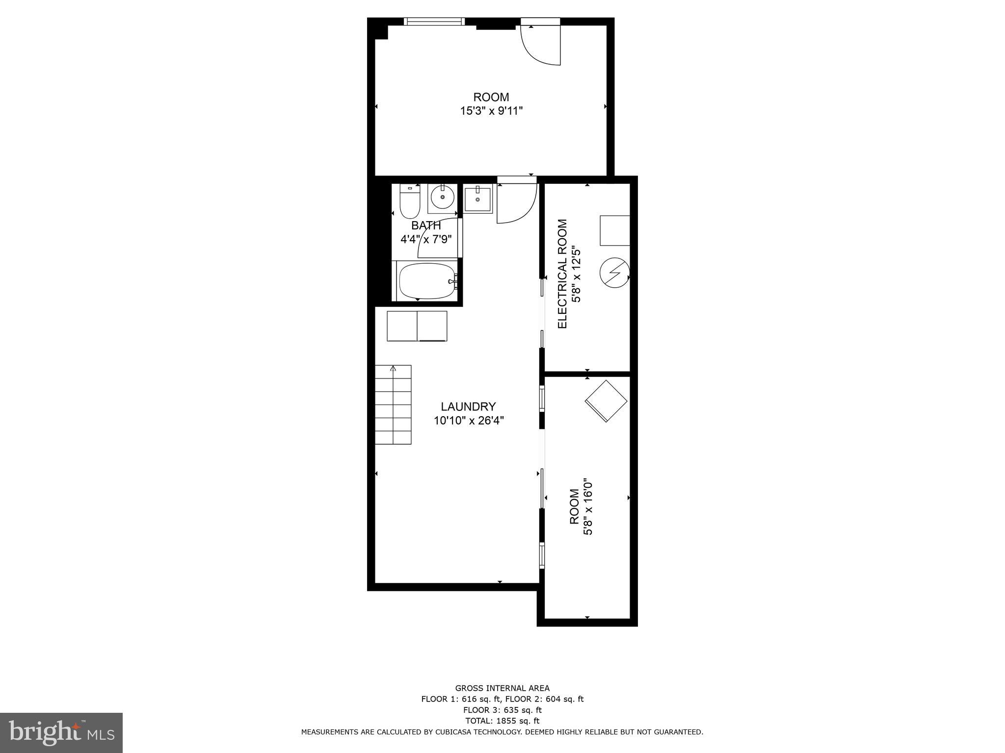 837 Decatur Street Northwest Washington, DC 20011 - Photo 12 of 12 Floor Plan - Basement
