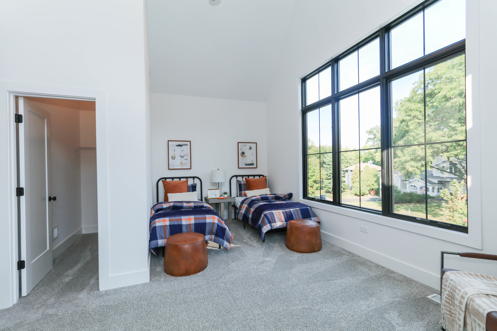 3316 Club Court Naperville, IL 60564 - Photo 23 of 26 a room with two large windows and a chandelier