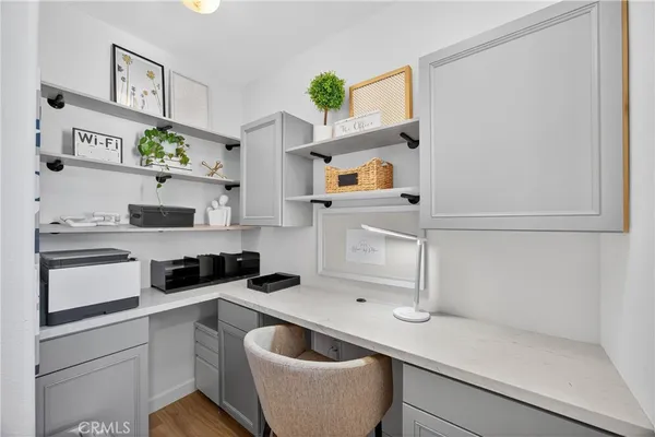 a view of backyard with sitting space