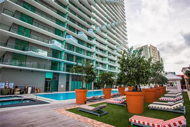 a outdoor view with a sitting space