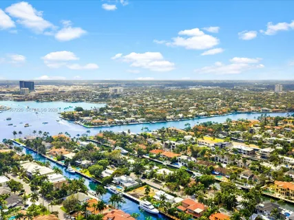 a view of a city with an ocean