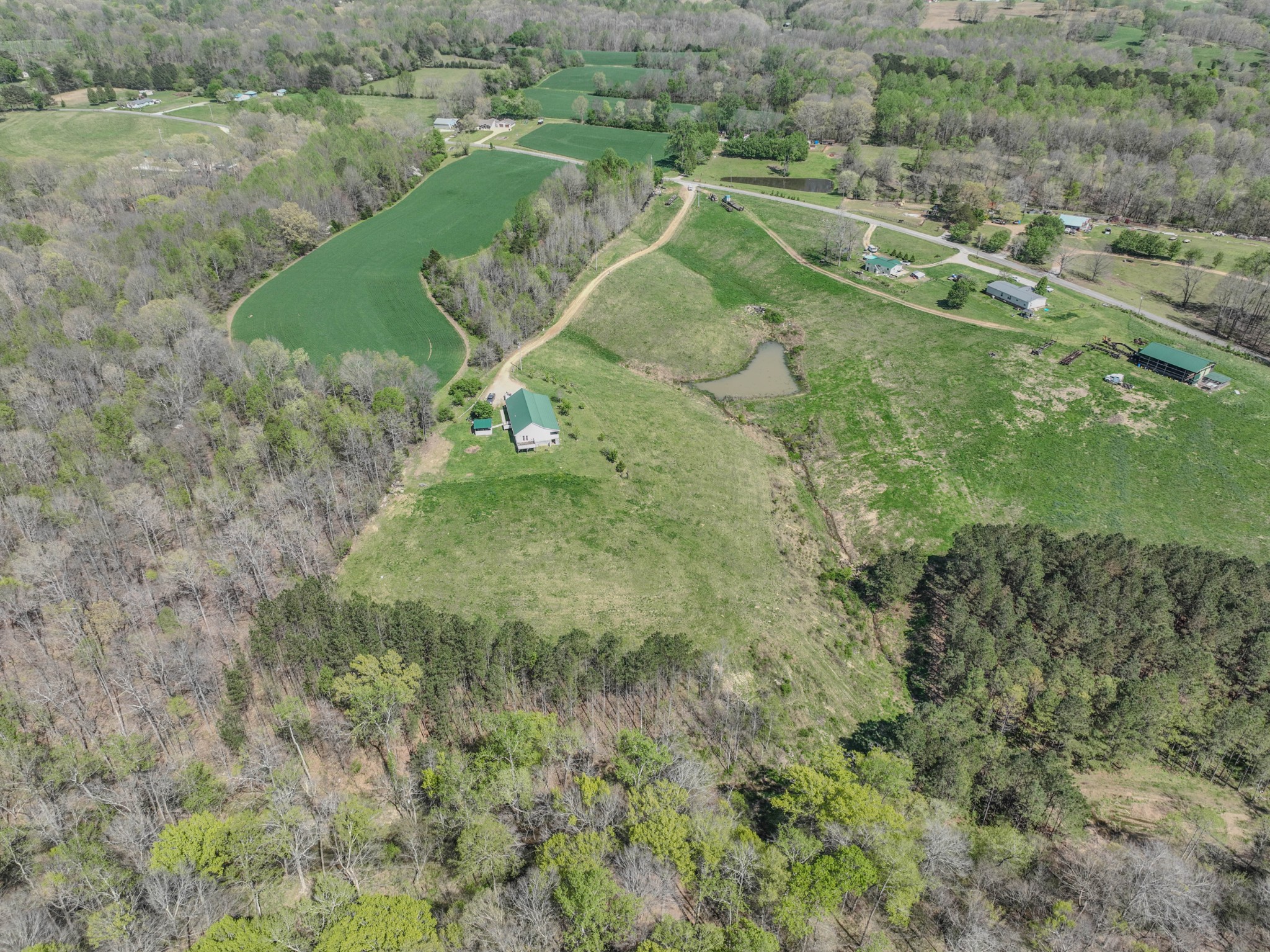 290 Prokesh Road Leoma, TN 38468 - Photo 2 of 43 an aerial view of residential houses with outdoor space and trees