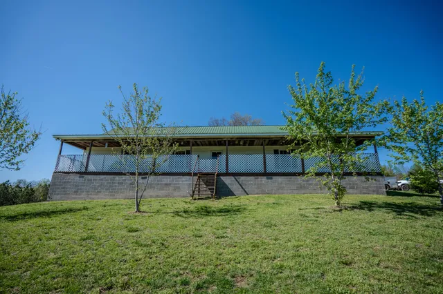 a view of a backyard