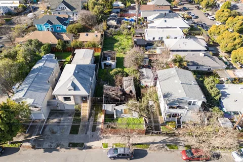 an aerial view of multiple house