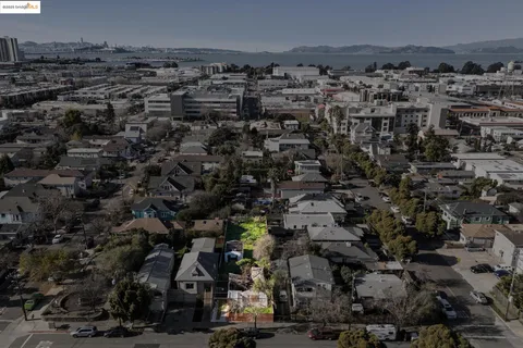 an aerial view of a city