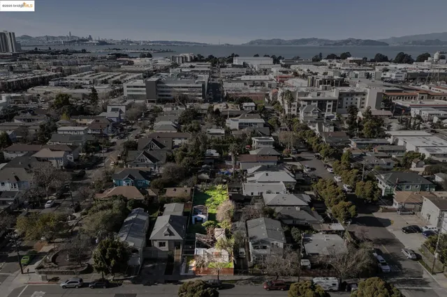 an aerial view of a city