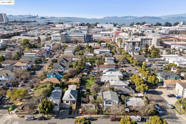 an aerial view of a city