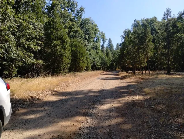 a view of road with trees