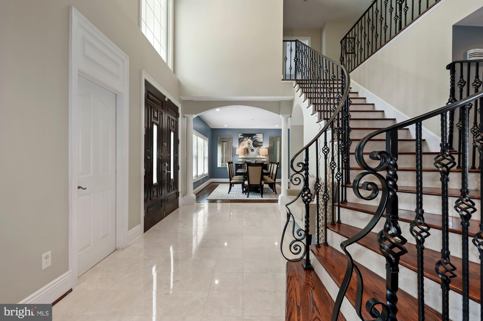 6005 Selvyn Road Bethesda, MD 20817 - Photo 11 of 65 Grand 2-Story Foyer w/ Staircase to Upper Level