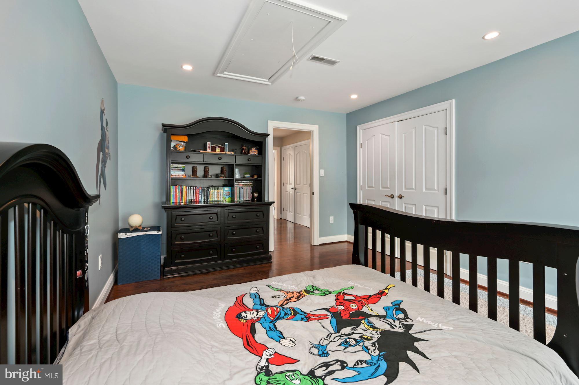 6005 Selvyn Road Bethesda, MD 20817 - Photo 38 of 65 Secondary Bedroom w/ Walk-In Closet + Attic Access