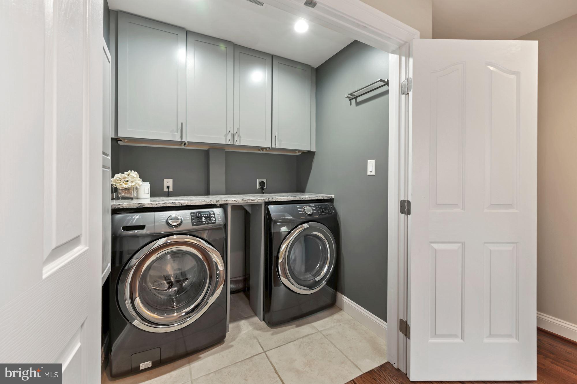 6005 Selvyn Road Bethesda, MD 20817 - Photo 47 of 65 Bedroom Level Laundry Room w/ Built-Ins