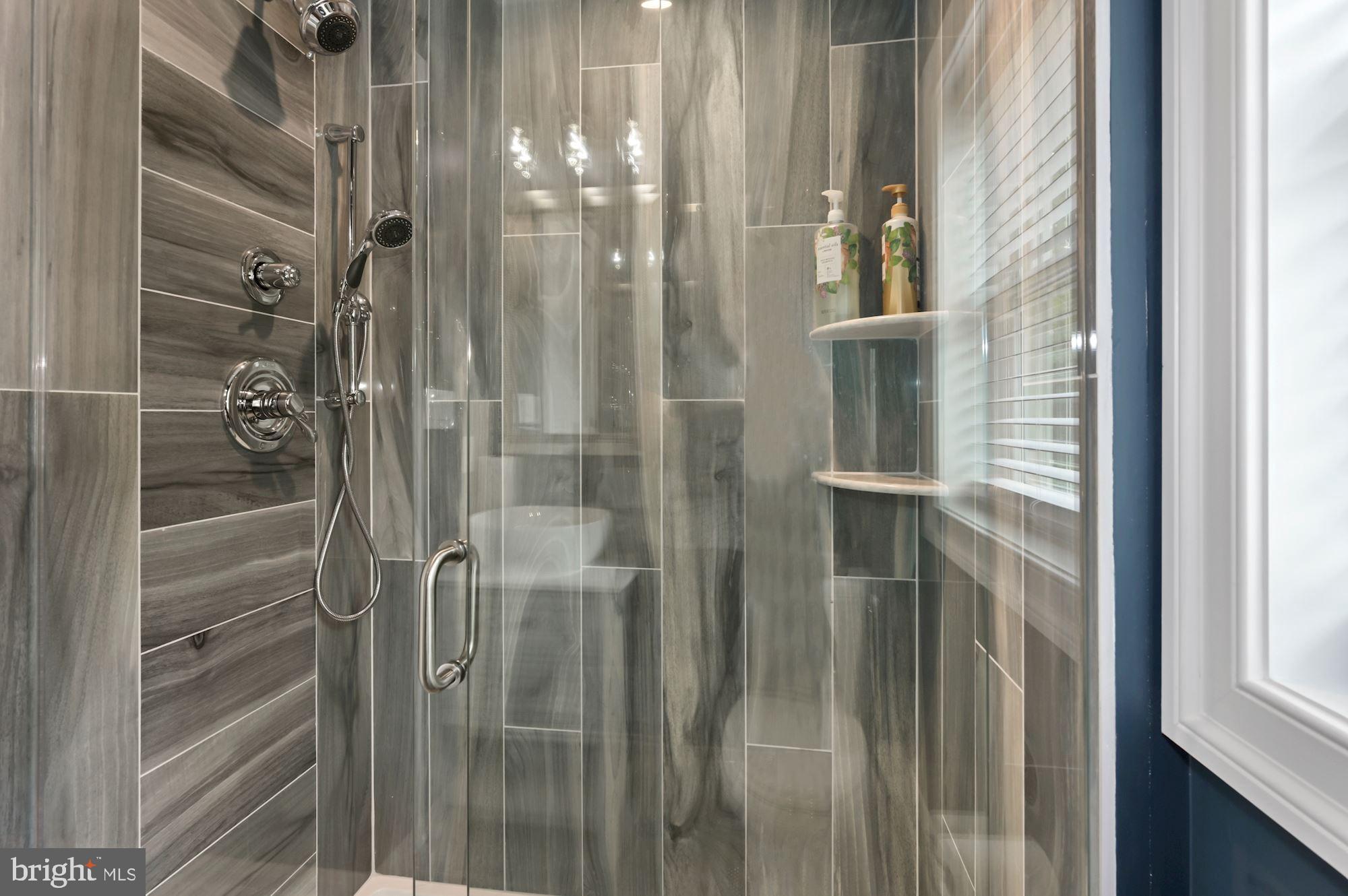 6005 Selvyn Road Bethesda, MD 20817 - Photo 55 of 65 Fully Tiled Standing Shower w/ Glass Door