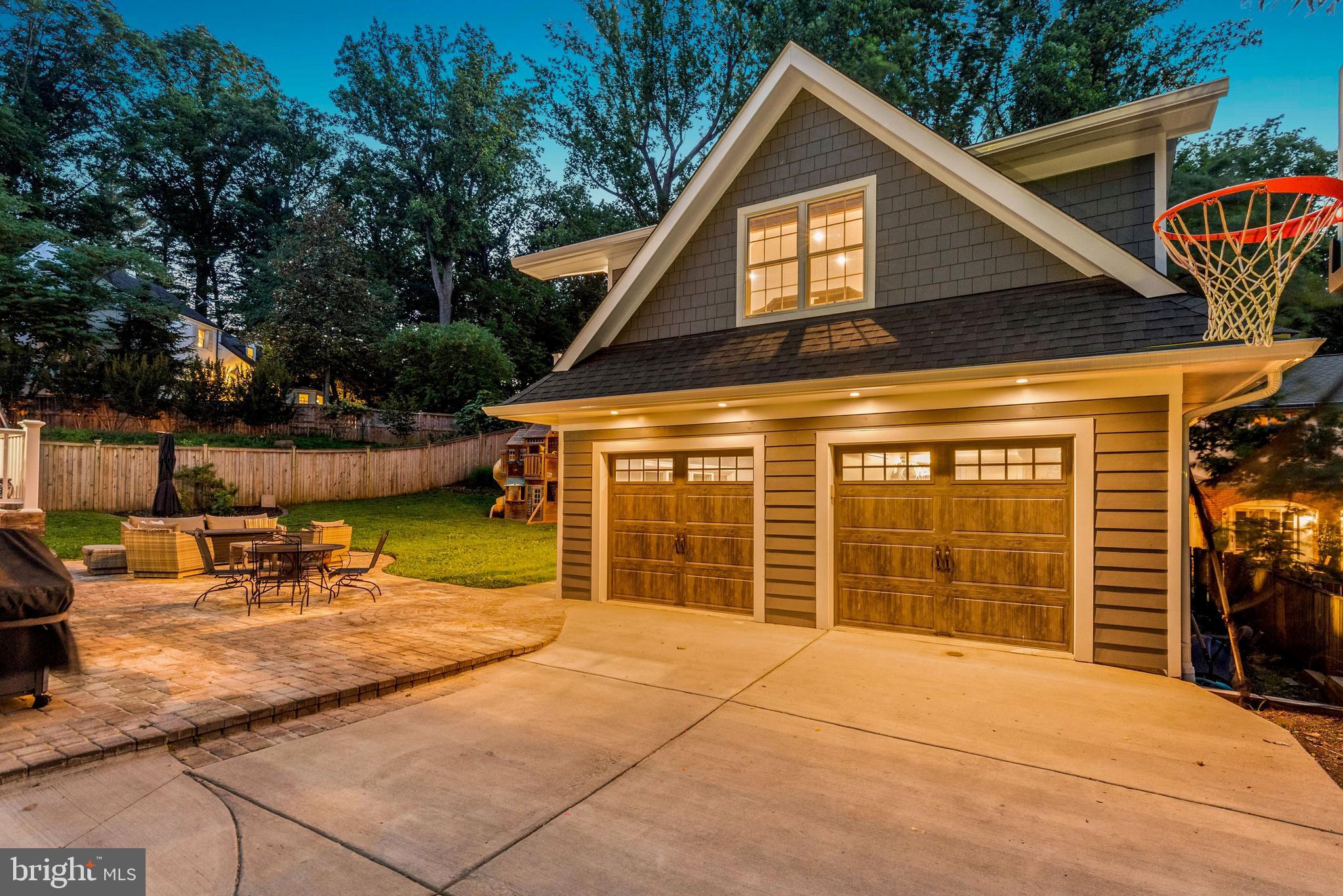 6005 Selvyn Road Bethesda, MD 20817 - Photo 58 of 65 Rear Patio + Driveway w/ Guest House (Garage Also)