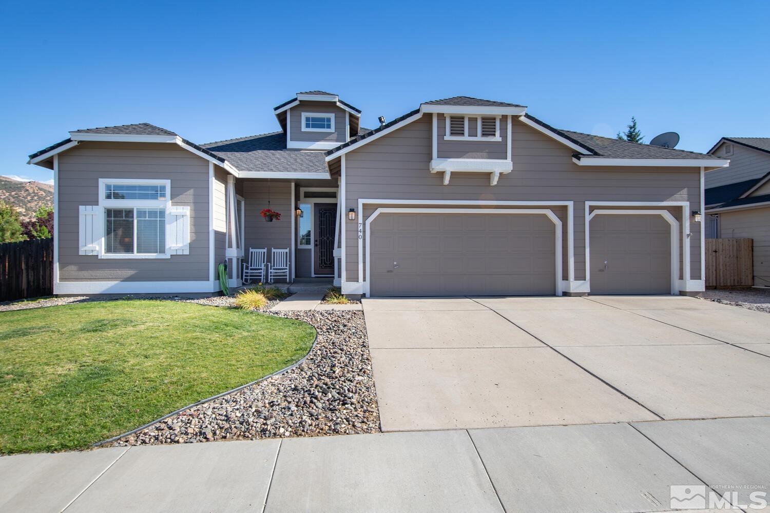 740 Silver Run Drive Reno, NV 89521 - Photo 1 of 36 front view of a house with a yard