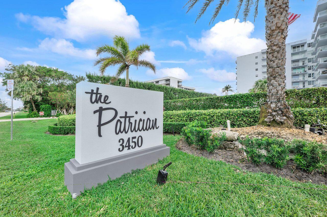 3450 South Ocean Boulevard, Unit 118 Palm Beach, FL 33480 - Photo 38 of 39 a sign that is sitting on the grass of the house