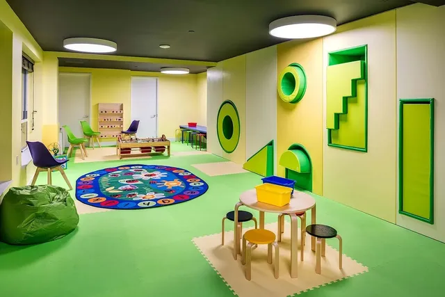 a bathroom with a sink mirror and vanity