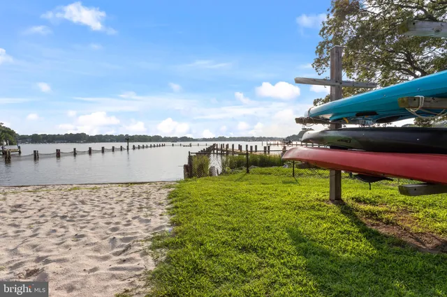 a view of a lake with a mountain in the background
