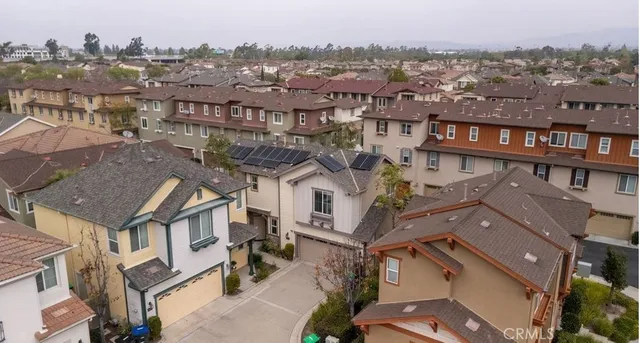 an aerial view of multiple house