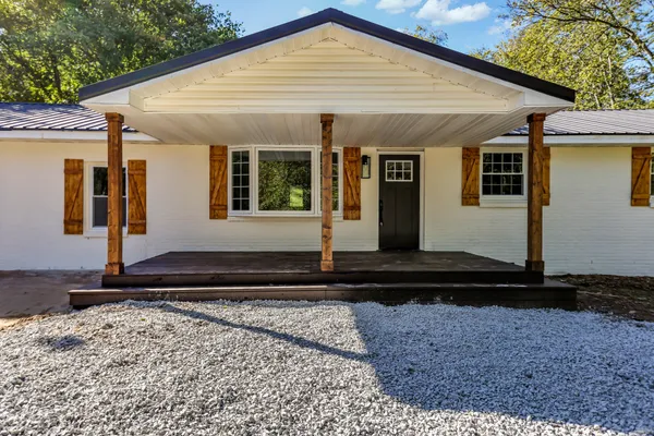 a front view of a house