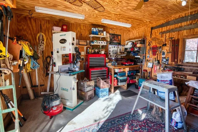 a store room with washer and dryer