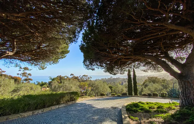 a view of lake with a yard