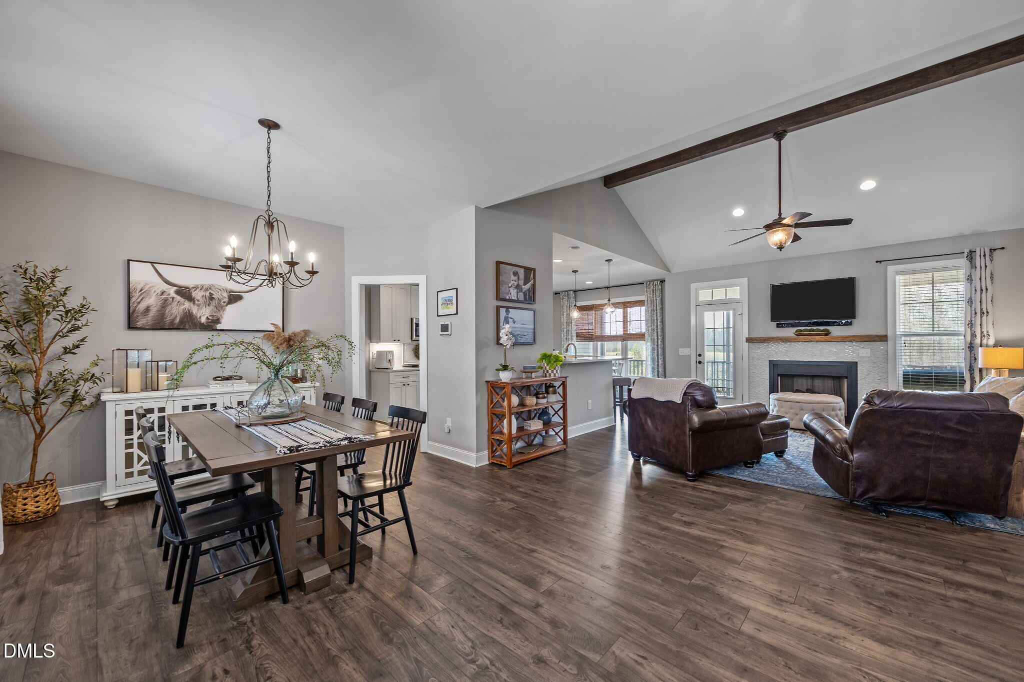 2265 Lacy Holt Road Graham, NC 27253 - Photo 10 of 43 a view of a dining room with furniture window and wooden floor