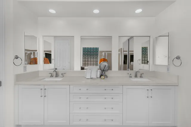 a view of a bench in a garden