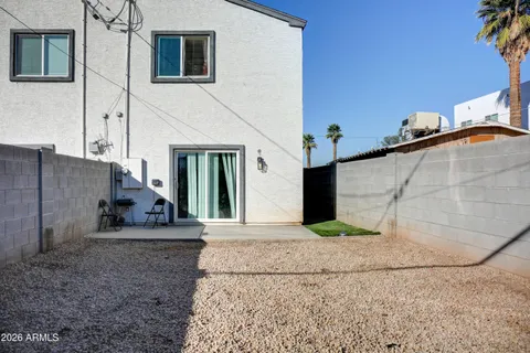 a view of a house with a patio