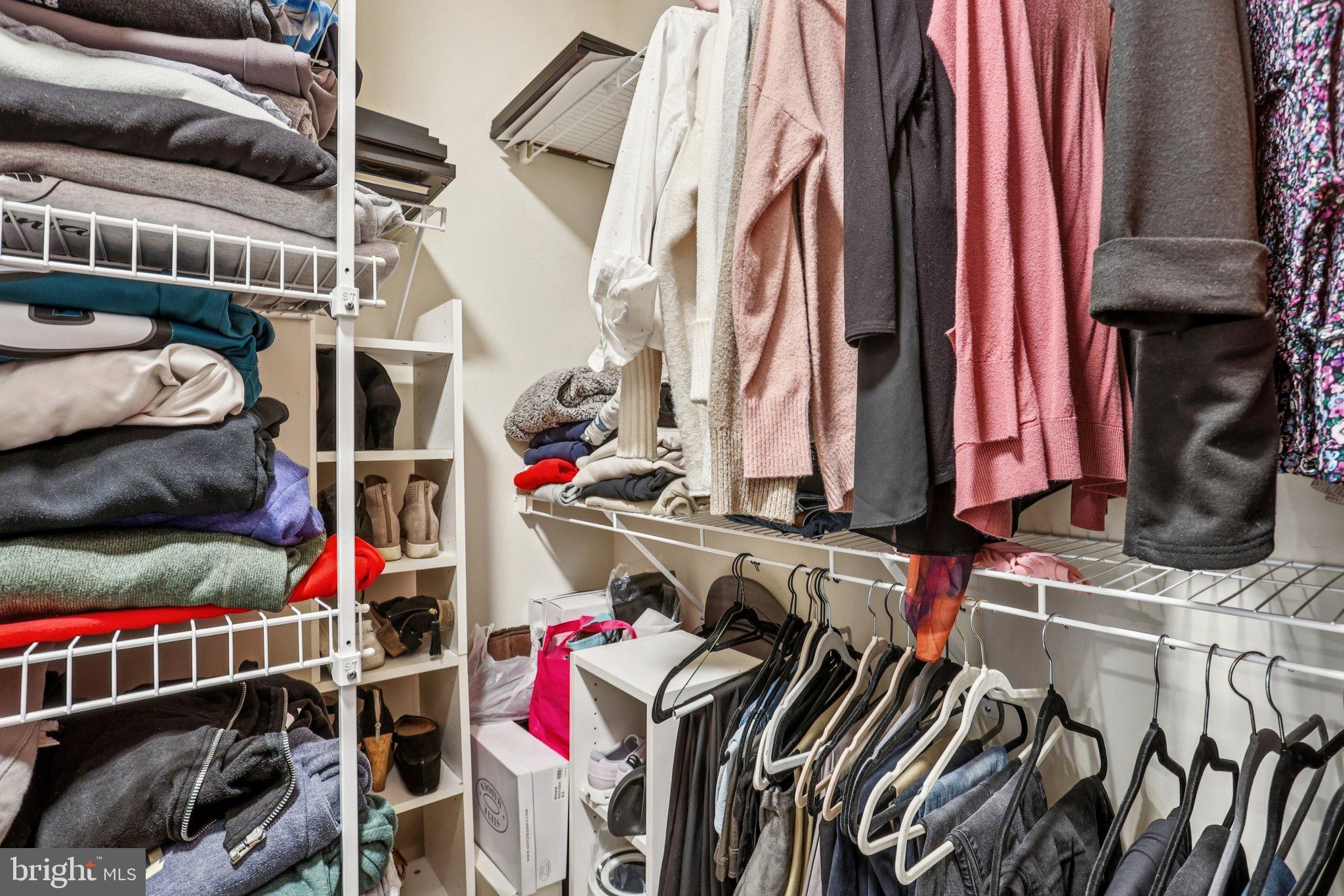 106 A Jay Alley Springfield, PA 19064 - Photo 27 of 44 a view of walk in closet with clothes and shoes