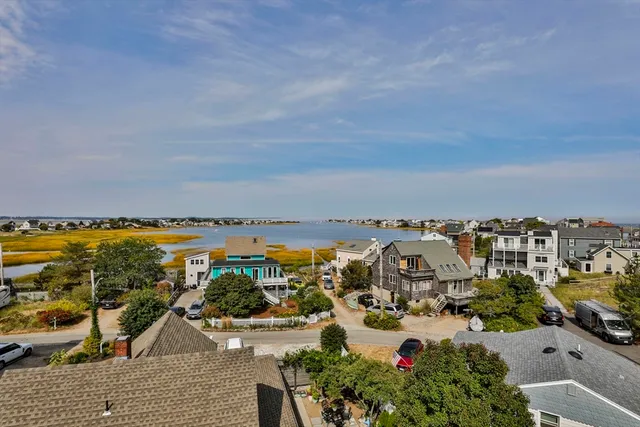 an aerial view of residential building with outdoor space