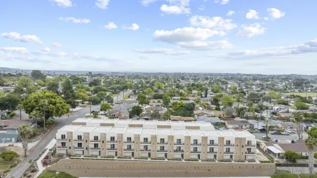 an aerial view of a city