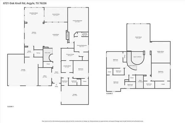 $959,900 | 6721 Oak Knoll Road, Flower Mound, TX 76226