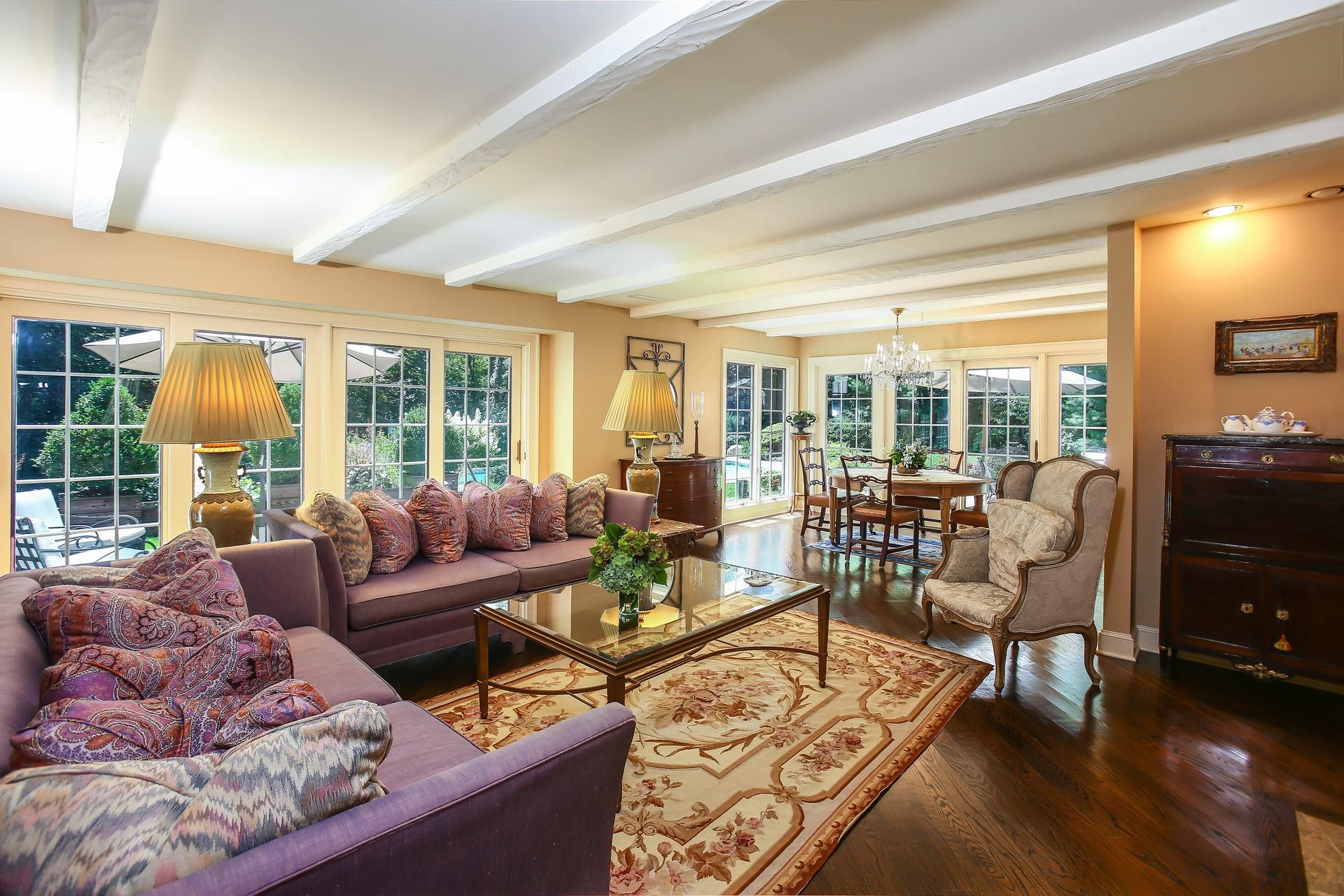 30 Old Oak Road Darien, CT 06820 - Photo 6 of 25 a living room with furniture and a large window