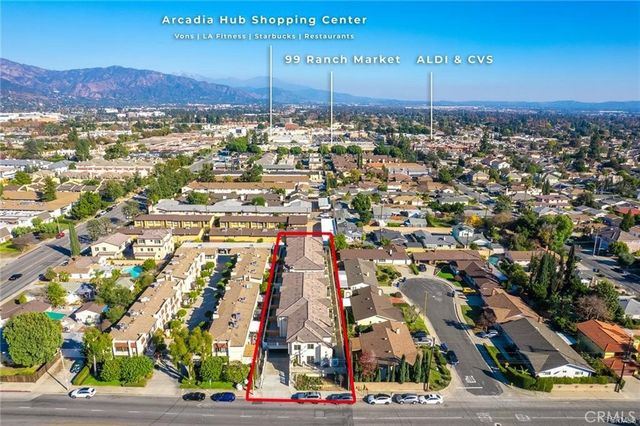 an aerial view of a city