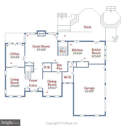 6661 South Clifton Road Frederick, MD 21703 - Photo 66 of 68 Main level floor plan