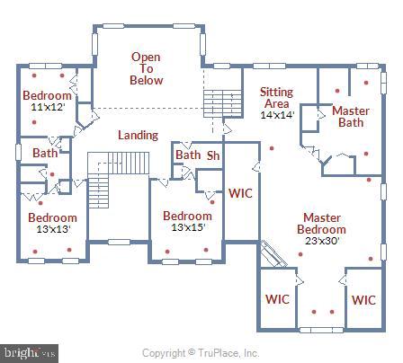 6661 South Clifton Road Frederick, MD 21703 - Photo 67 of 68 Upper level floor plan
