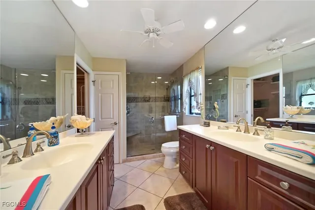 a bathroom with a sink double vanity