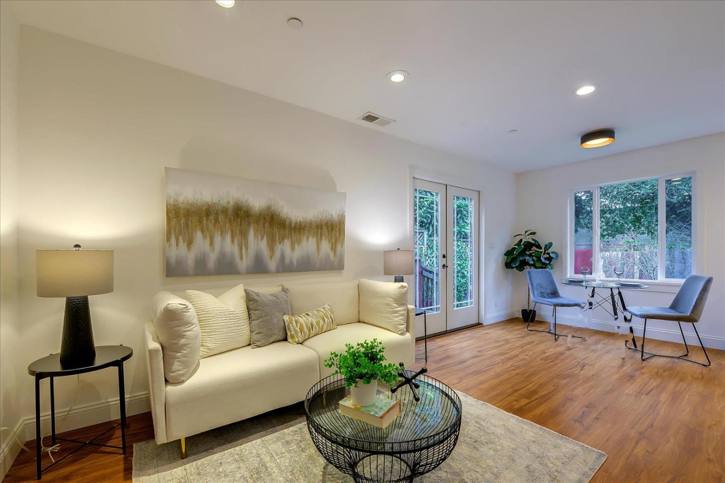 112 Haight Street Menlo Park, CA 94025 - Photo 29 of 47 a living room with furniture and a potted plant