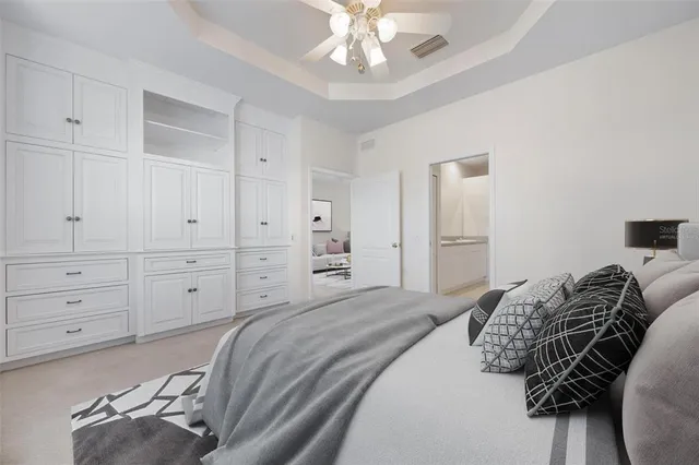 a view of an outdoor space and tennis court