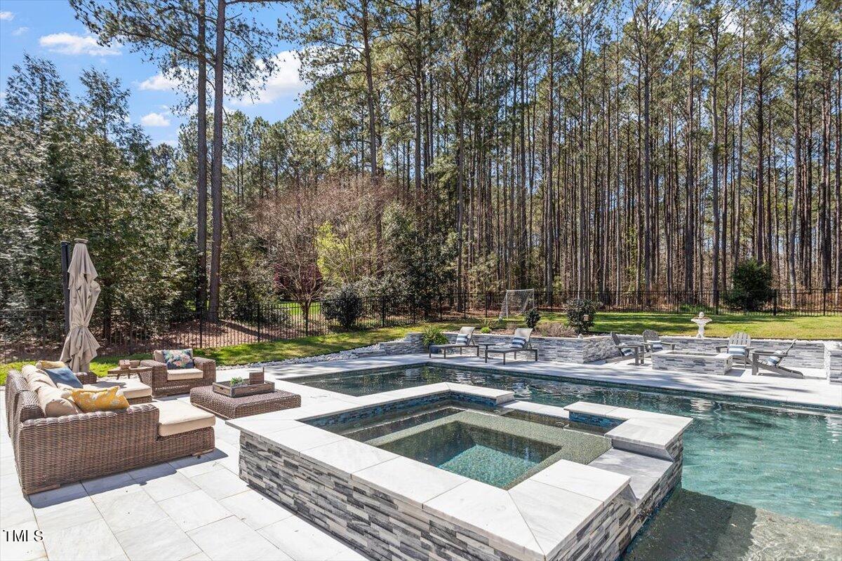3504 Griffice Mill Road Raleigh, NC 27610 - Photo 34 of 39 a view of swimming pool with chairs and couch