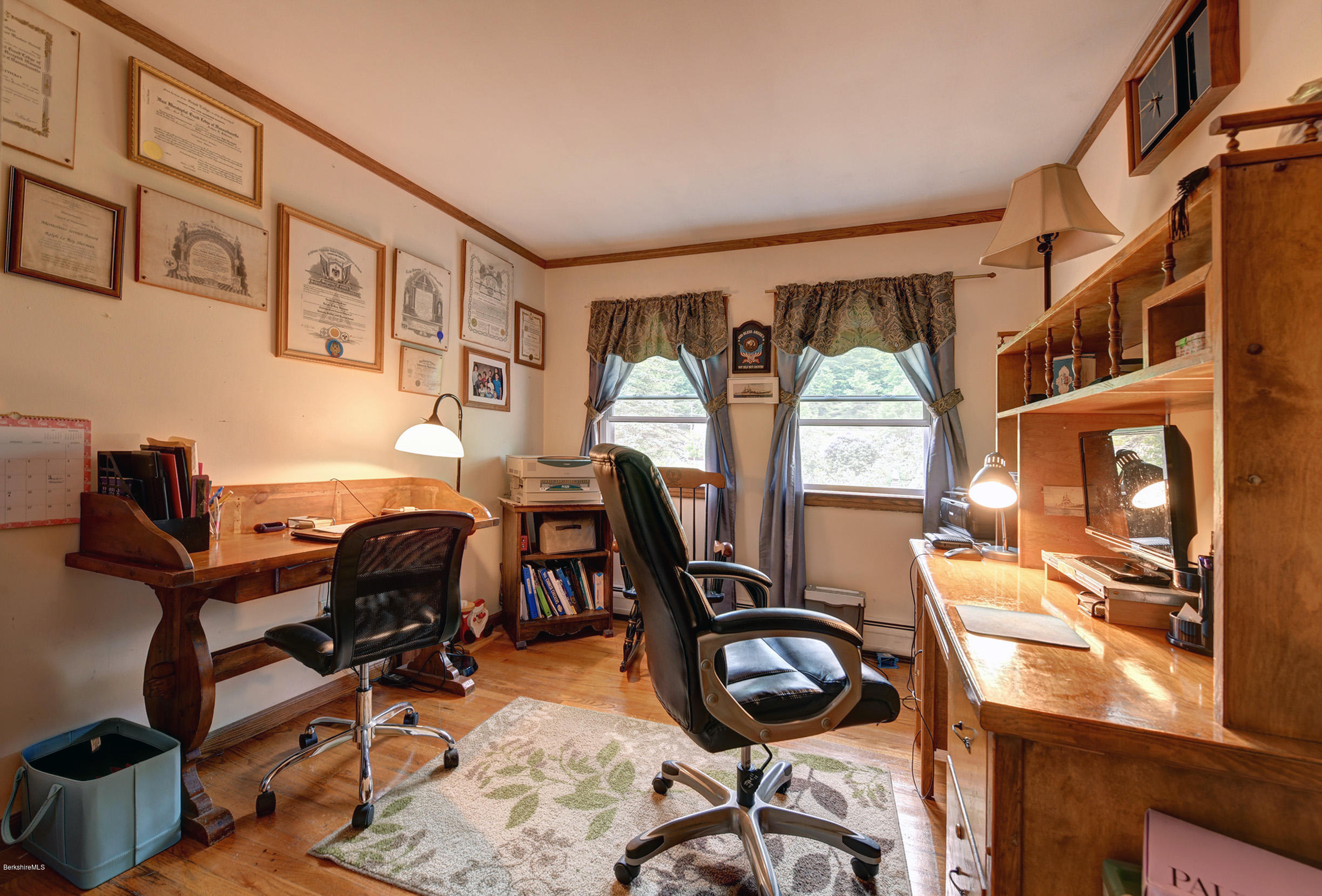 373 Haskins Road Savoy, MA 01256 - Photo 19 of 34 a view of a workspace with furniture and a window