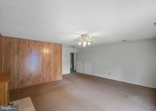 an empty room with a view