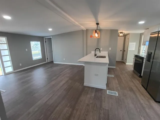 a view of small space with racks on the wall