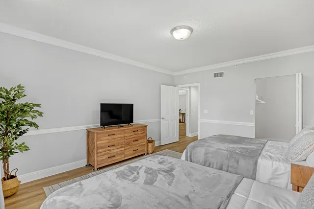 a view of small space with racks on the wall