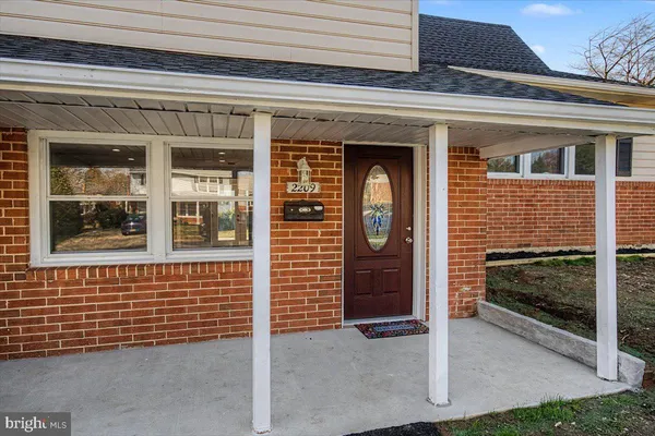 a view of front door of house