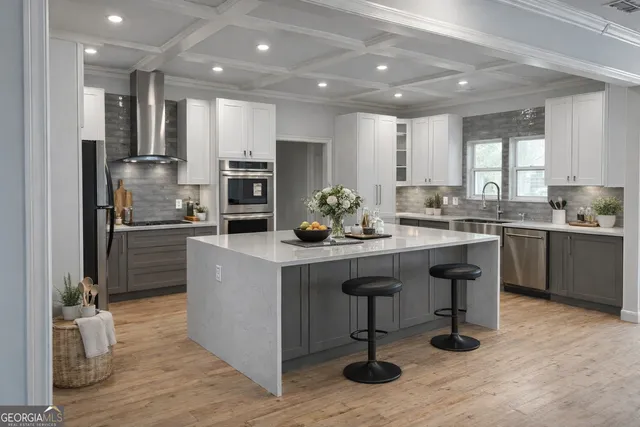 a bathroom with a bathtub and toilet