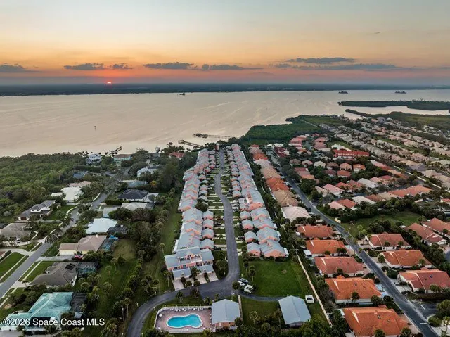 an aerial view of a city