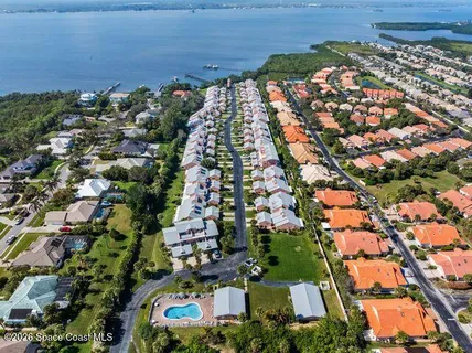 an aerial view of multiple house